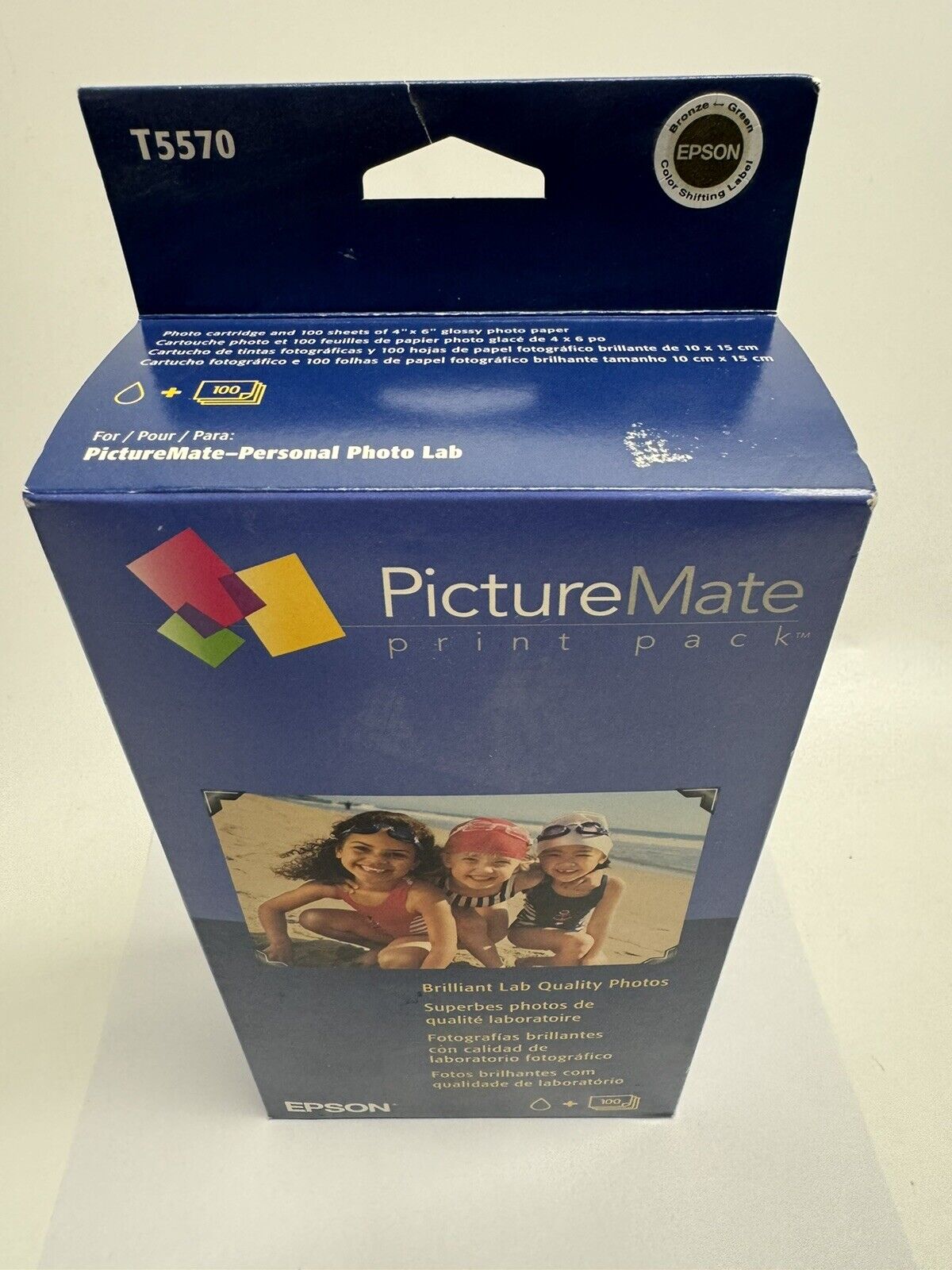 FACTORY Epson PictureMate Print Pack Inkjet Cartridge 100 Glossy Paper 04/2006