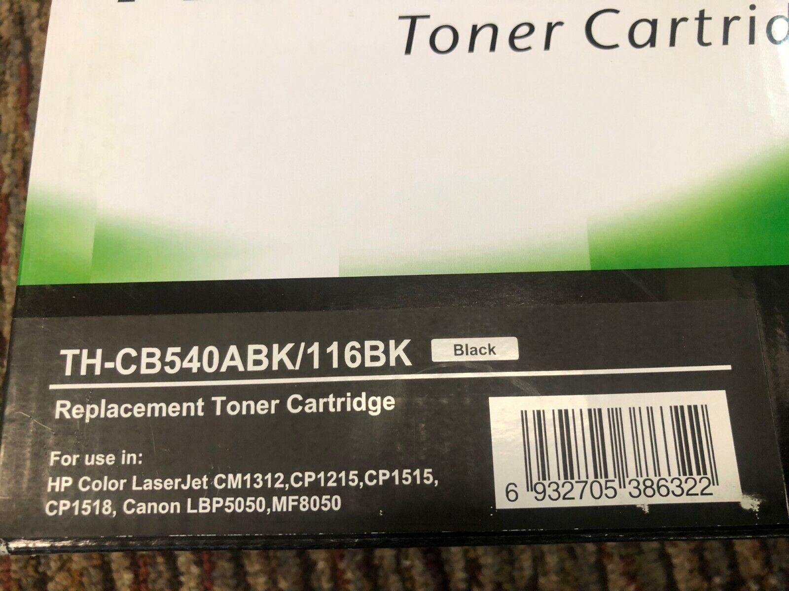 Premium Toner THCB540ABK/116BK Black HP Color Laserjet CP1216/cp1515N/CP1518NI