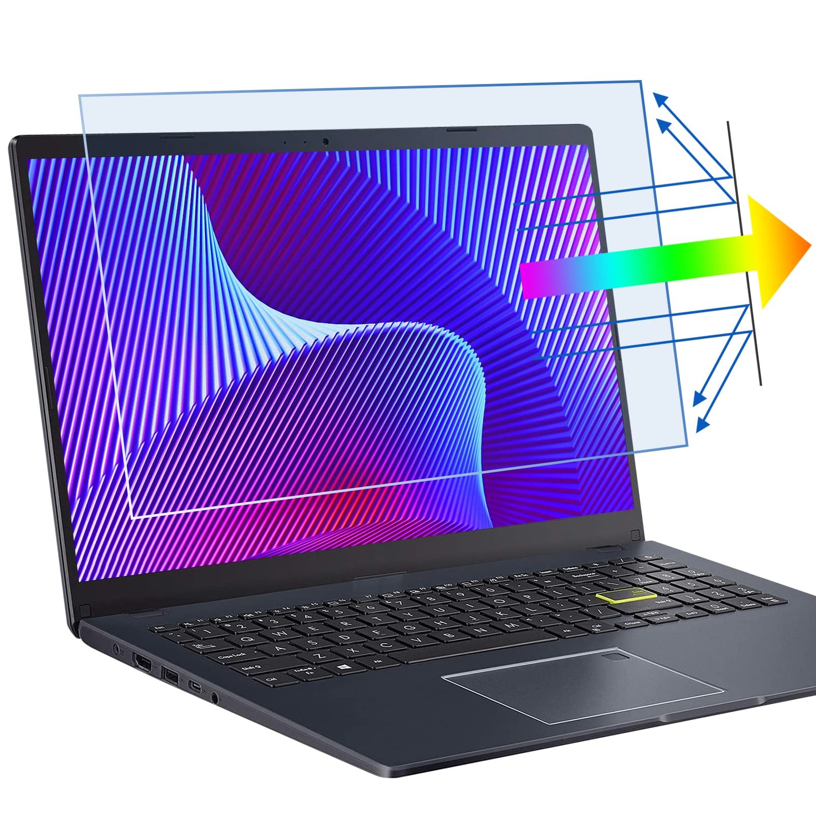 15.6 Inch Laptop Blue Light Screen Protector, Anti-Scratch, Anti-Glare, 2 Pack