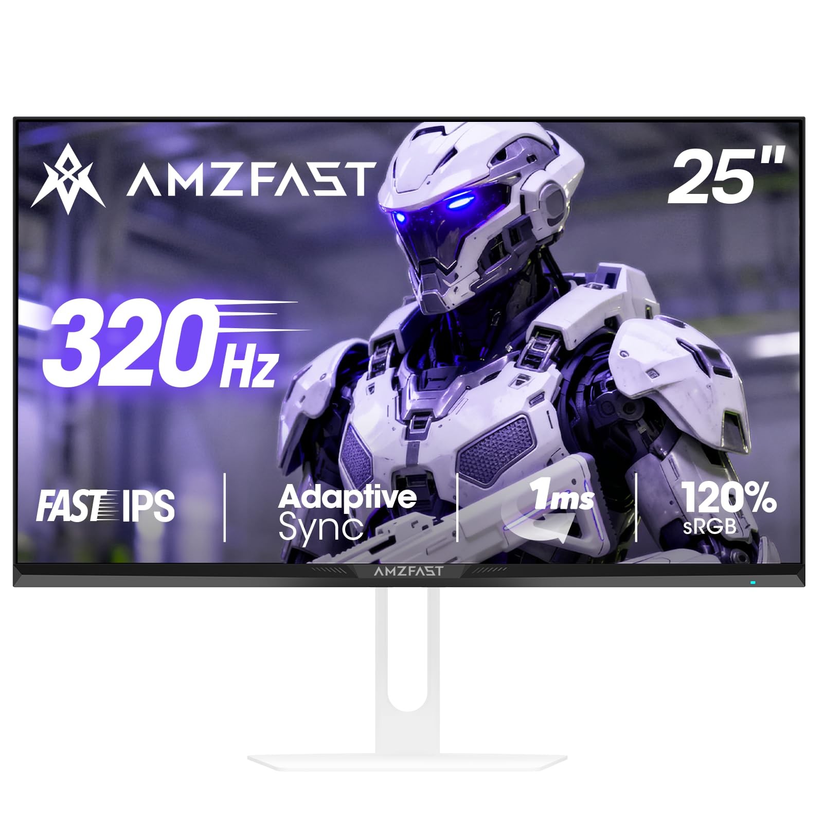 Amzfast 25 Inch White Gaming Monitor 320Hz/300Hz/240Hz, FHD 1080P 1ms Fast IP...