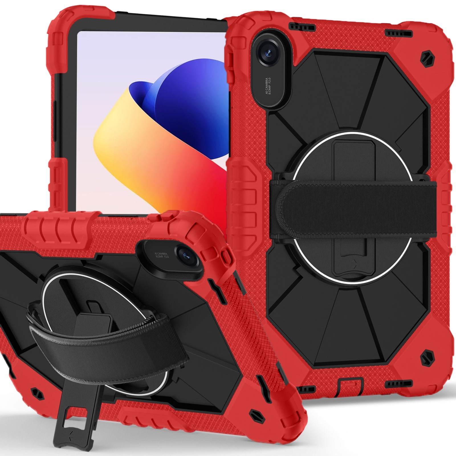 For Redmi Pad Pro/Poco Pad M1 12.1 Case Rugged Heavy Duty Stand Hand Strap