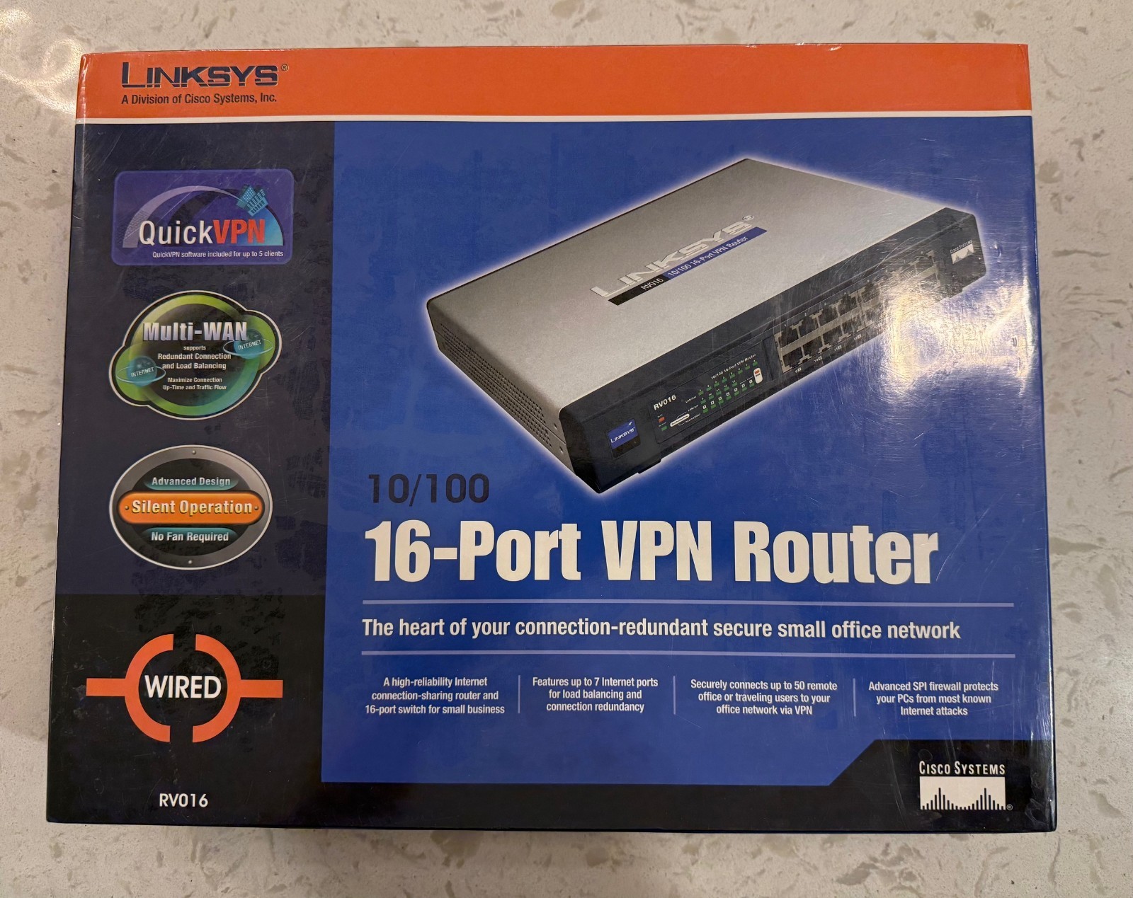 NEW Linksys Cisco Systems RV016 VPN Router - SEALED BOX