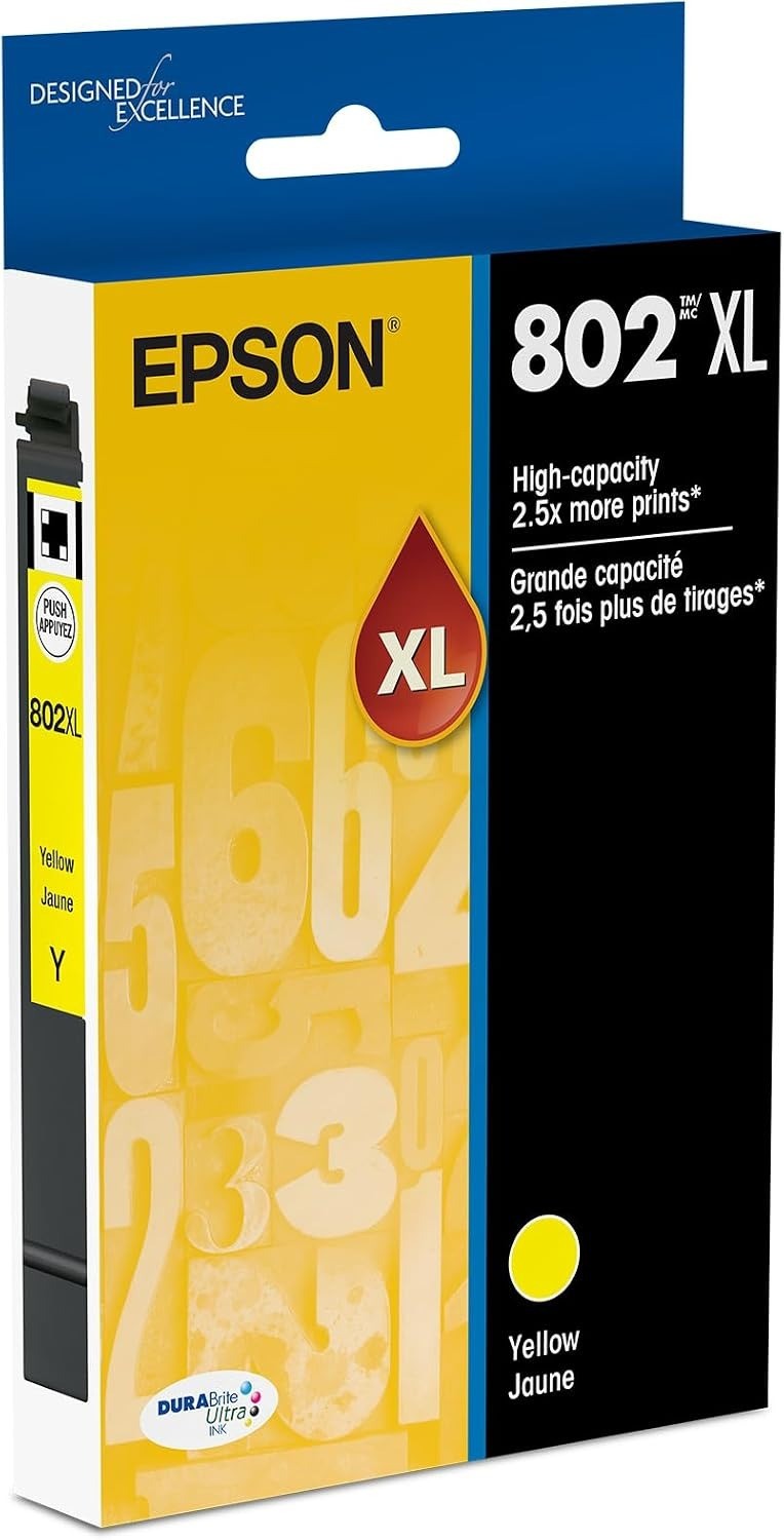 Epson 802XL Yellow High-Capacity Ink Cartridge T802XL420-S (FREESHIP)