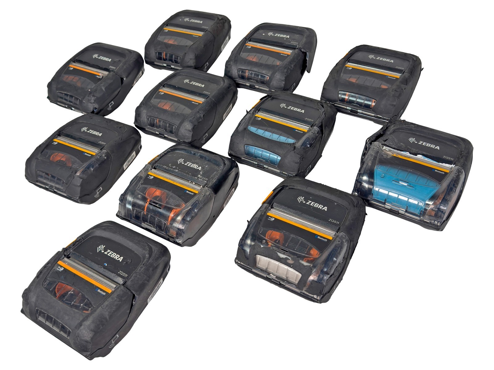Lot of 11 - Zebra ZQ511 Mobile Label Printer WiFi BT USB NO Battery - AS IS -