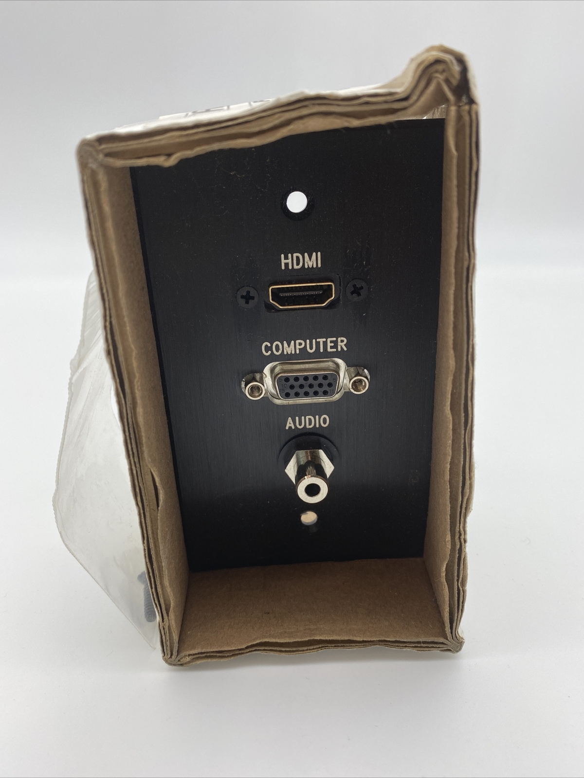 PanelCrafters PC-G1795-E-P-B HDMI Computer Audio Wall Plate, Black