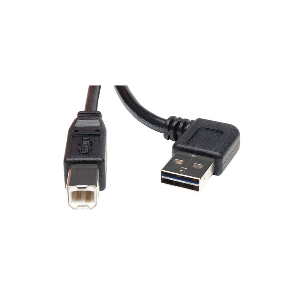 TRIPP LITE UR022-003-RA Right Angle USB Cable,Black,36in L 30UJ17