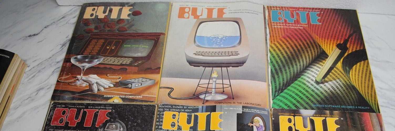 Historic Collection  BYTE  Magazine 3 Issues 1980 January - March