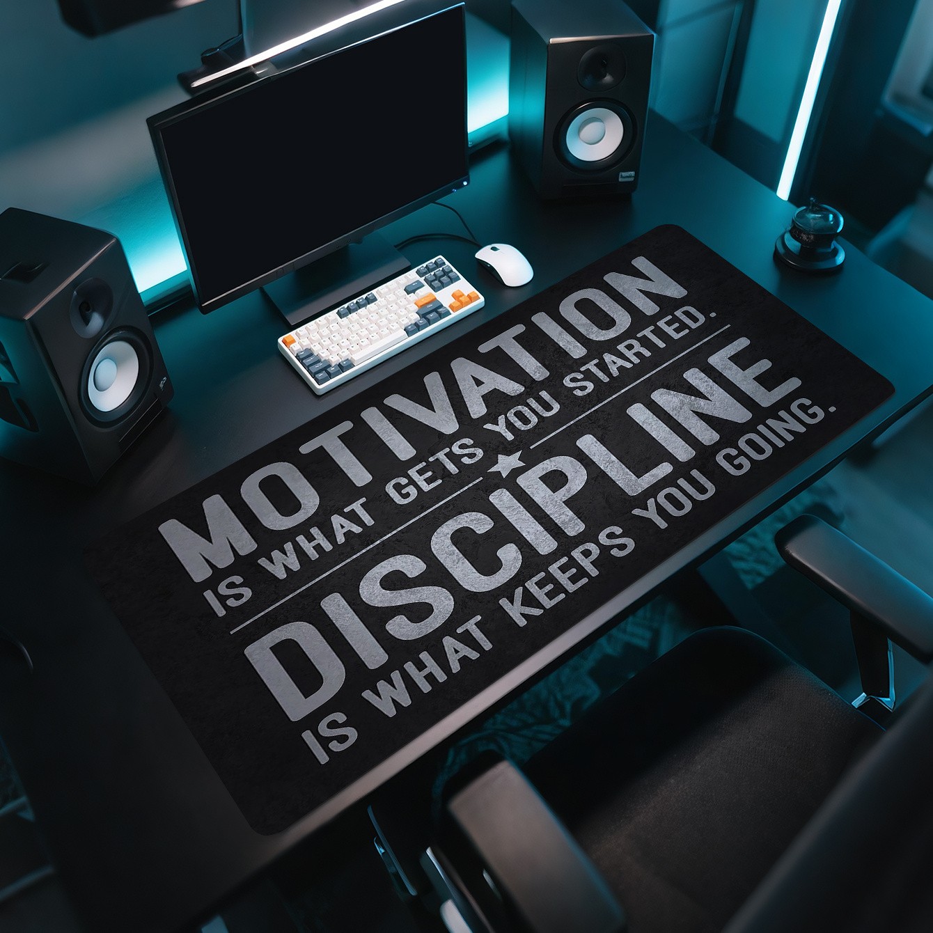 1pc, Multiple Sizes Available- Large Mouse Pad with Motivational Print Design