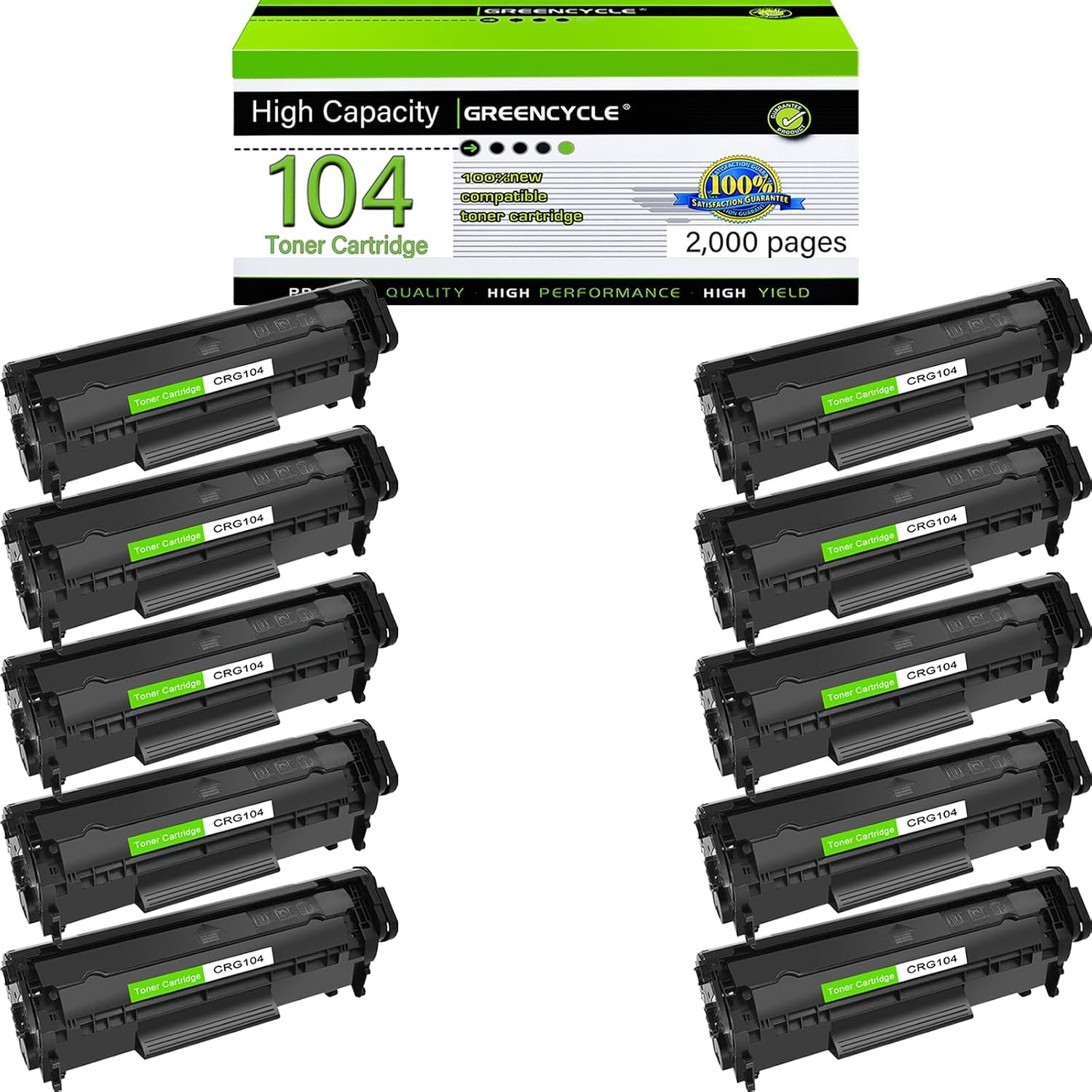 10PK FX9 FX10 Toner Cartridge fit for Canon ImageClass MF4380dn MF4680 MF4660PL