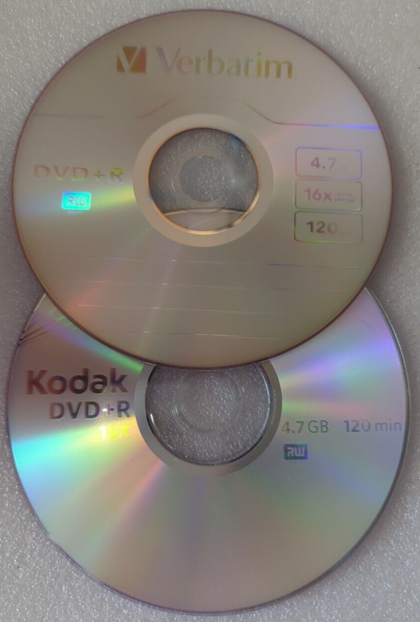 Lot of 110 Pcs 16x DVD-R 4.7GB Verbatim and Kodak
