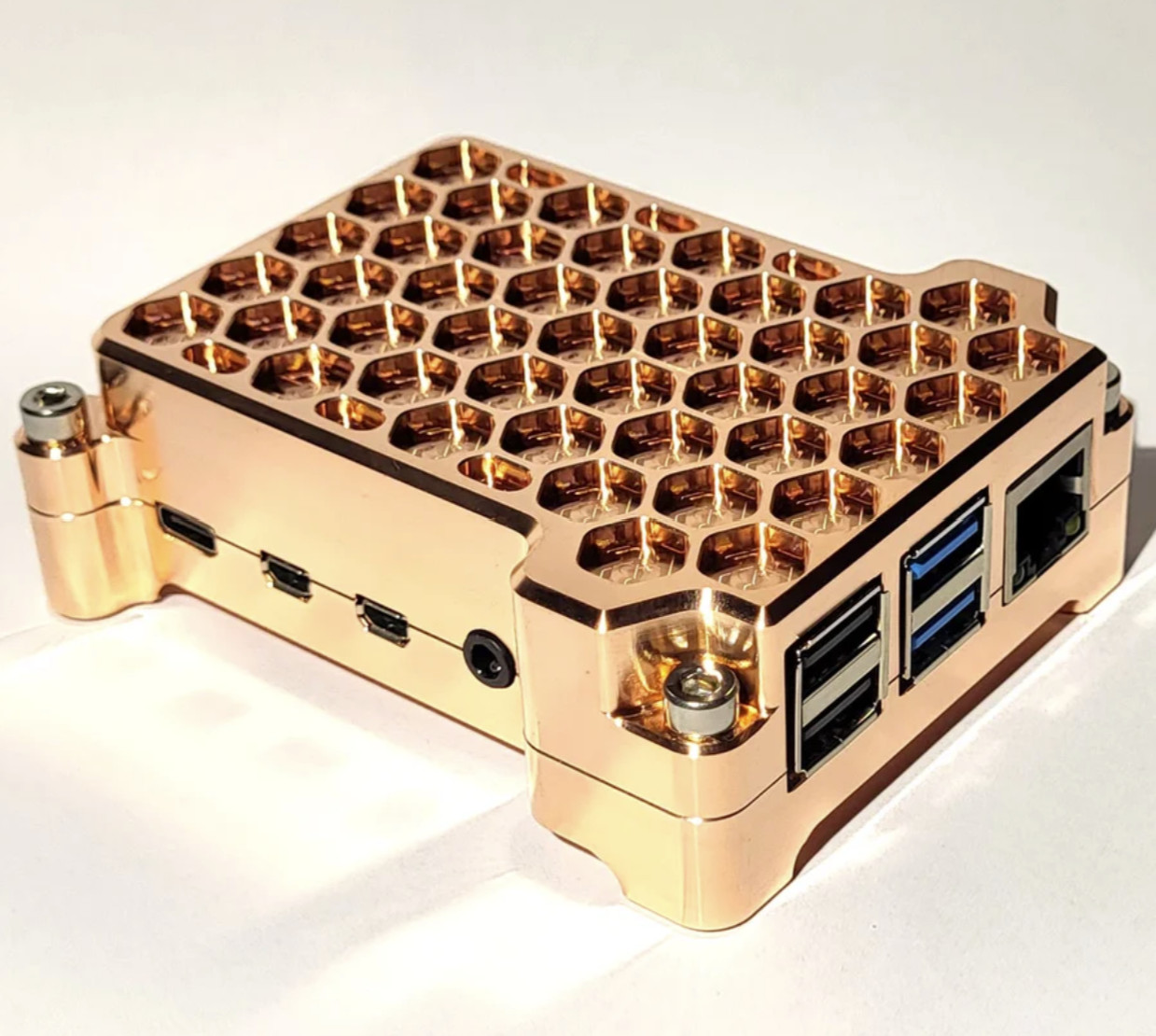 Desalvo Systems Solid Copper Raspberry Pi 4 Case (DS011C-4B)