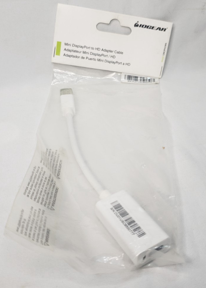 Iogear Mini DispayPort to HD Adapter Cable (White)