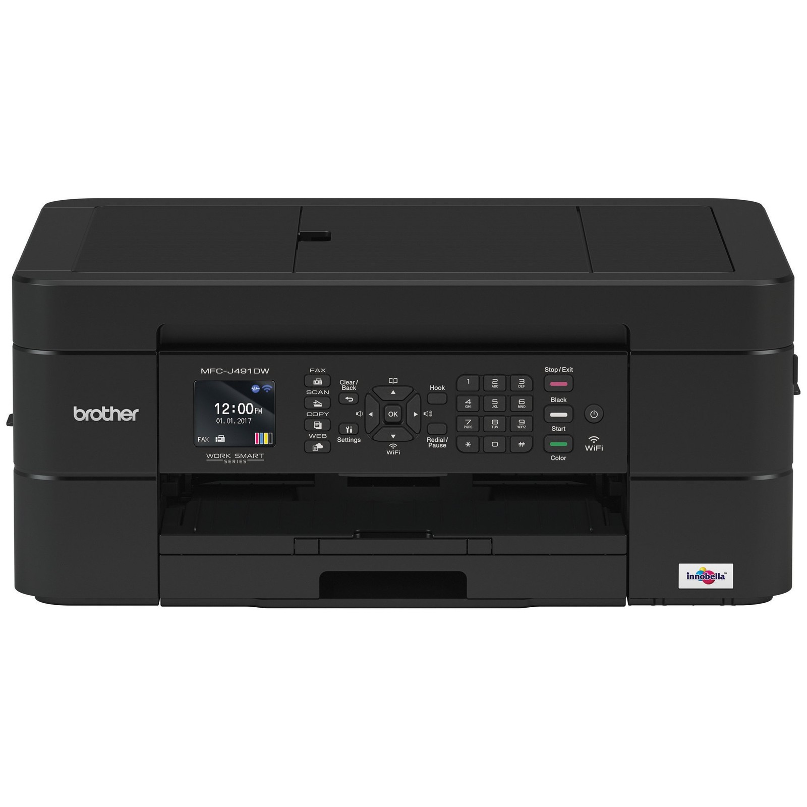 Brother Wireless All-in-One Inkjet Printer MFC-J491DW Multi-function Color Print