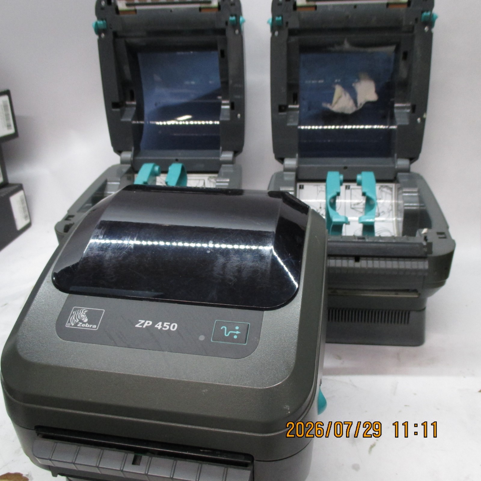 LOT-3 Zebra ZP 450 Thermal Label Printer *PARTS & REPAIRS* T5-A3