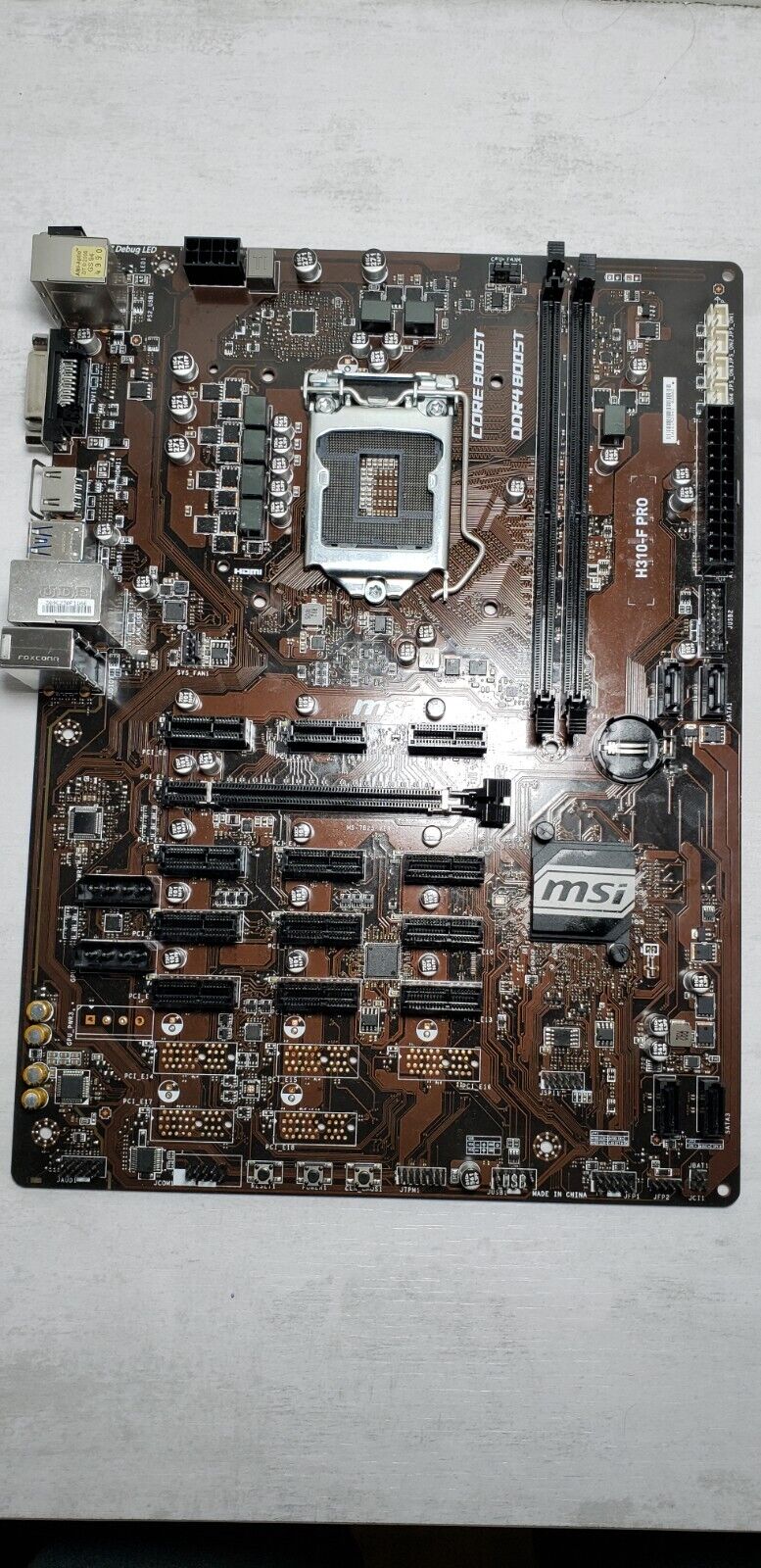 MSI H310-F PRO LGA1151 USB 3.0 ATX Mining Motherboard