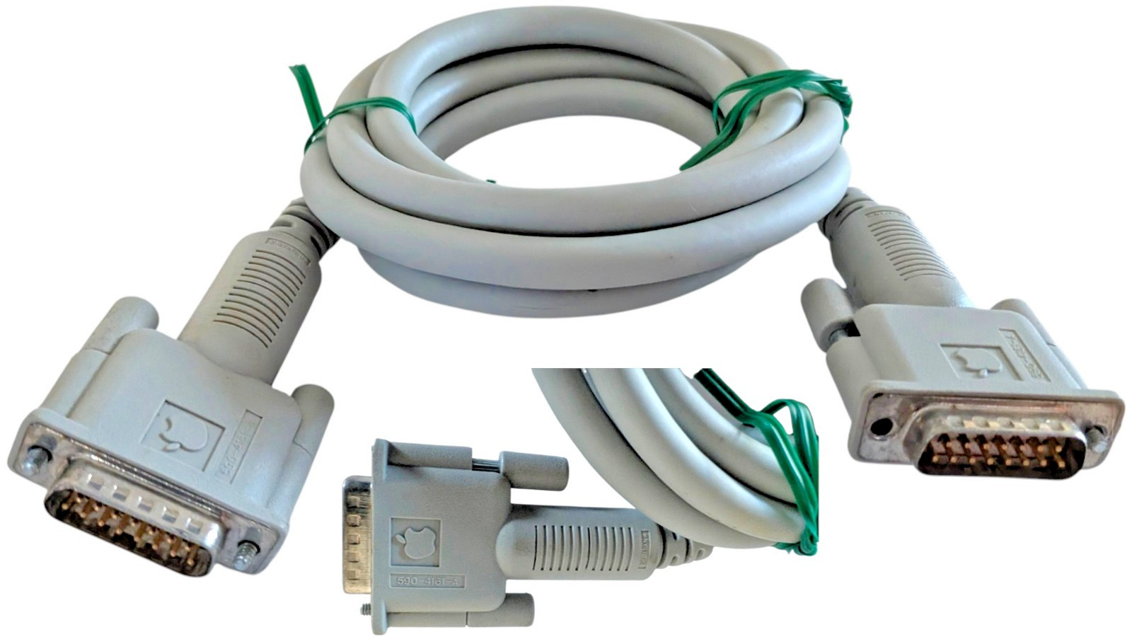 Vintage Apple Macintosh DB-15 Monitor Video Cable 590-4161-A OEM Male to Male