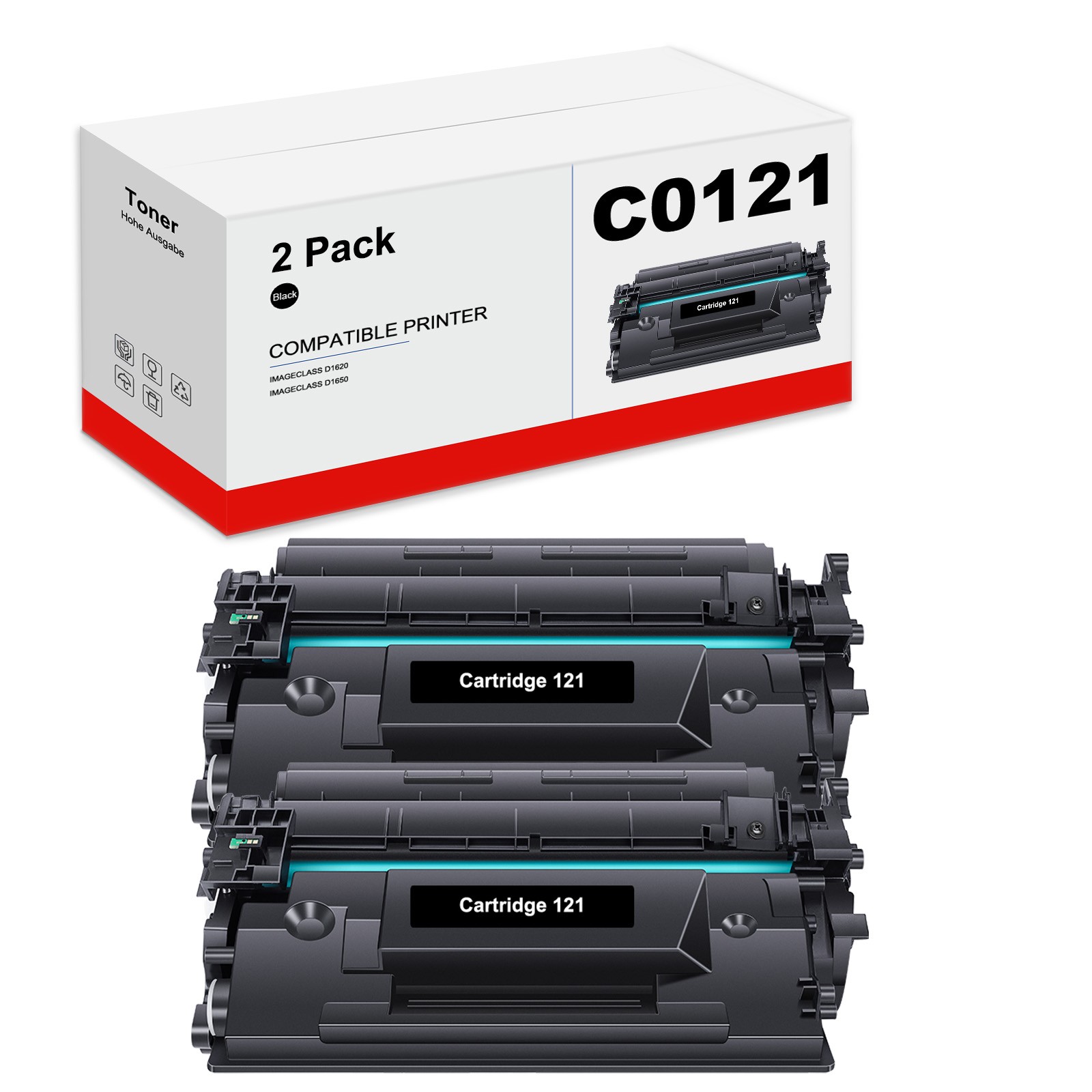 CRG 121 Toner Cartridge Compatible for Canon ImageCLASS D1620 D1650 3252C001 Lot