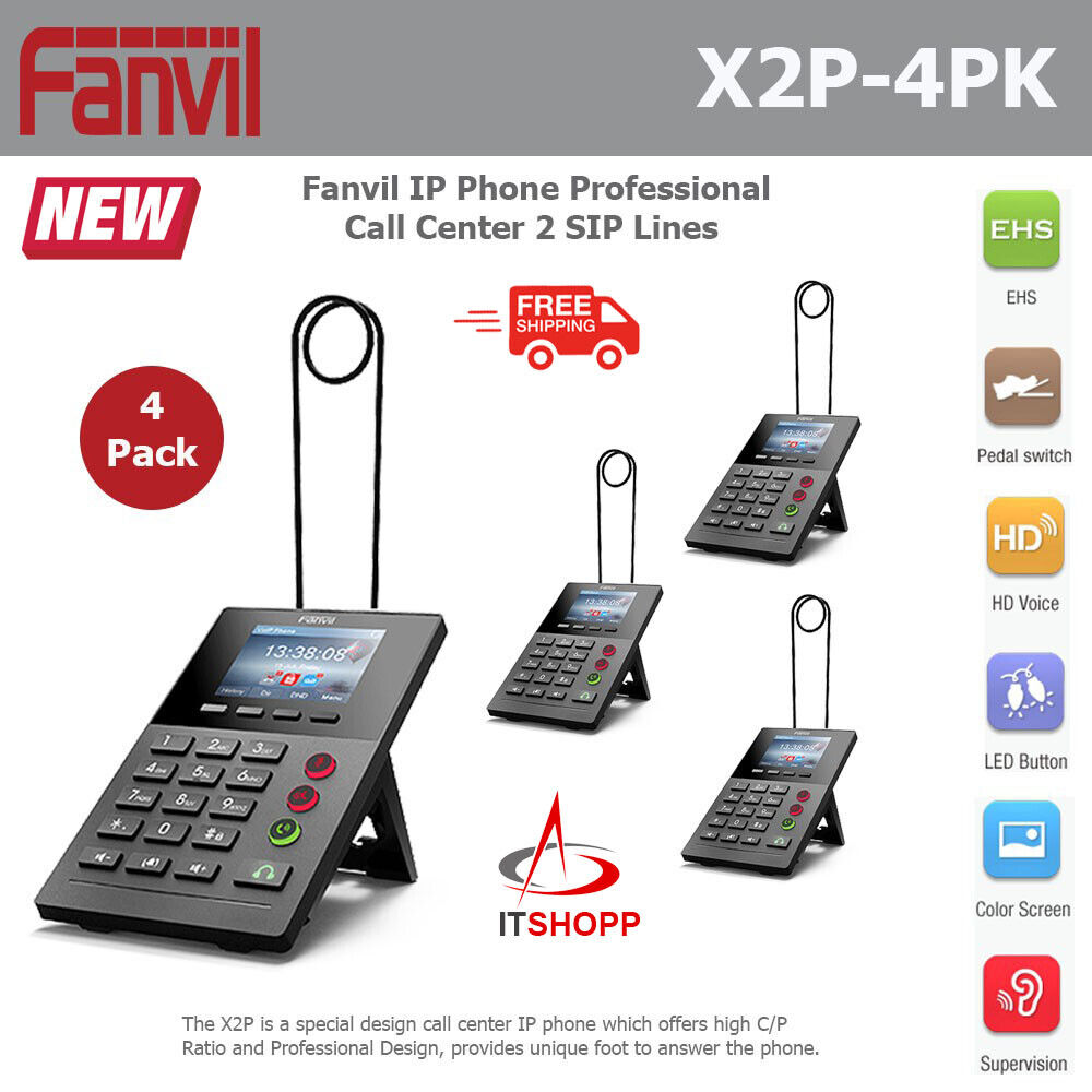 Fanvil IP Phone X2P Professional Call Center Phone with PoE 