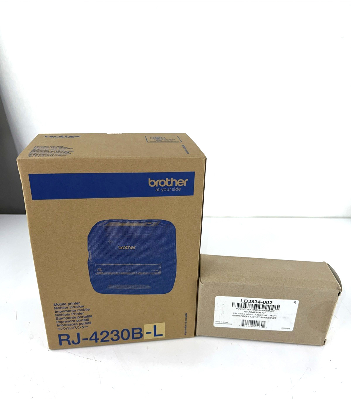 Brother RuggedJet RJ-4230B-L Mobile Thermal Printer Bluetooth Battery +AC Bundle