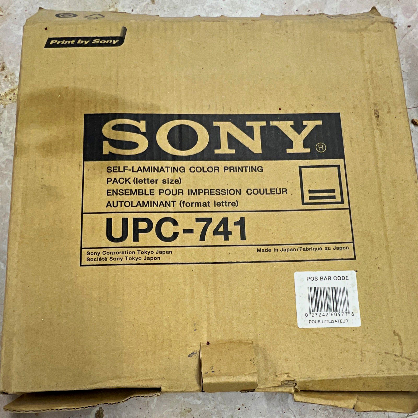 Sony UPC-741 Printer Photo Paper Letter High-Gloss Thermal White