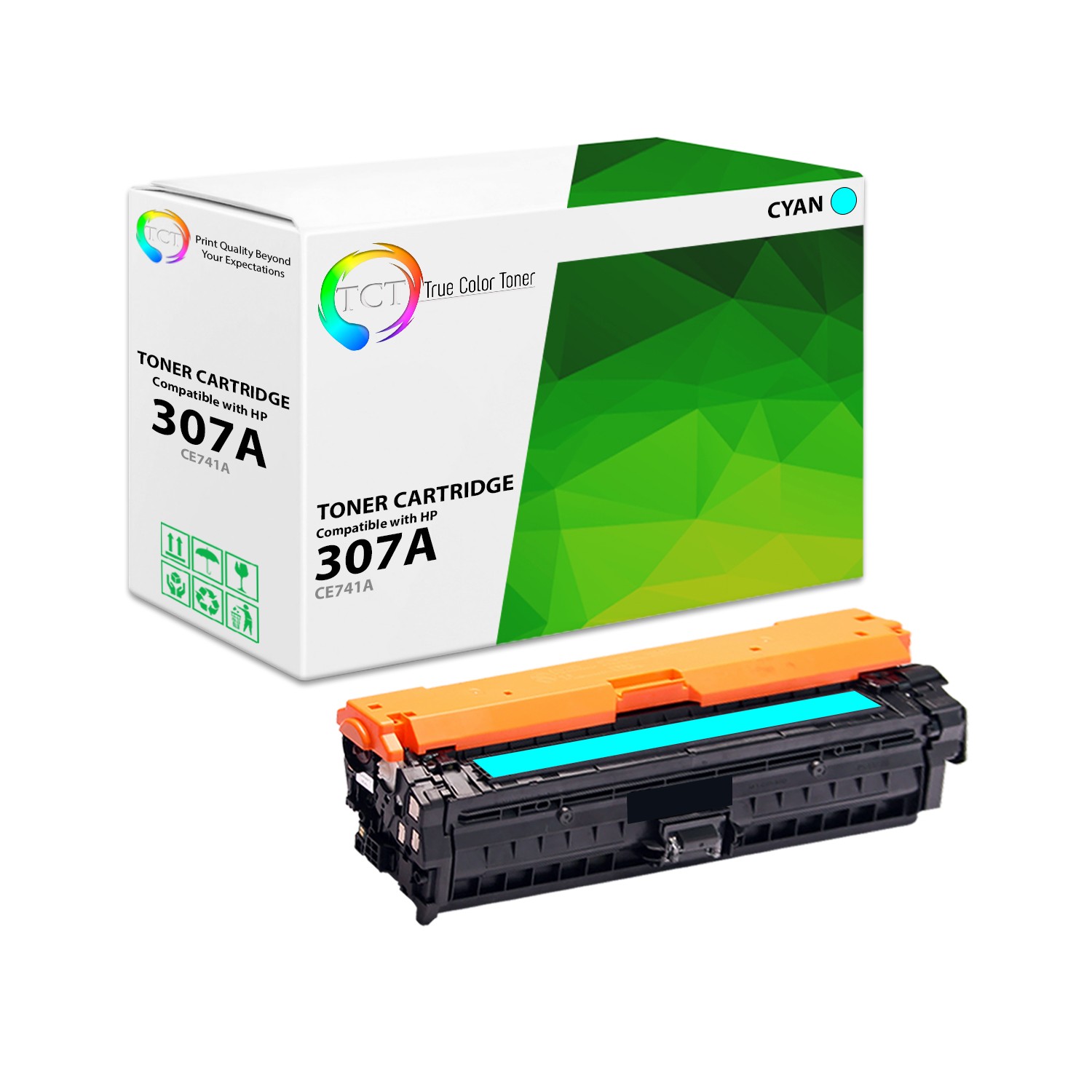TCT Cyan CE741A Toner Cartridge For HP Color LaserJet CP5225 CP5220 CP5225dn