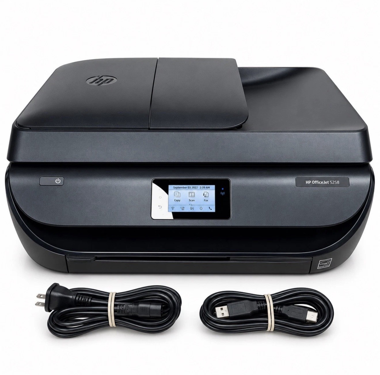 HP OfficeJet 5258 Wireless All-in-One Inkjet Printer Scan Copy Fax NO INK