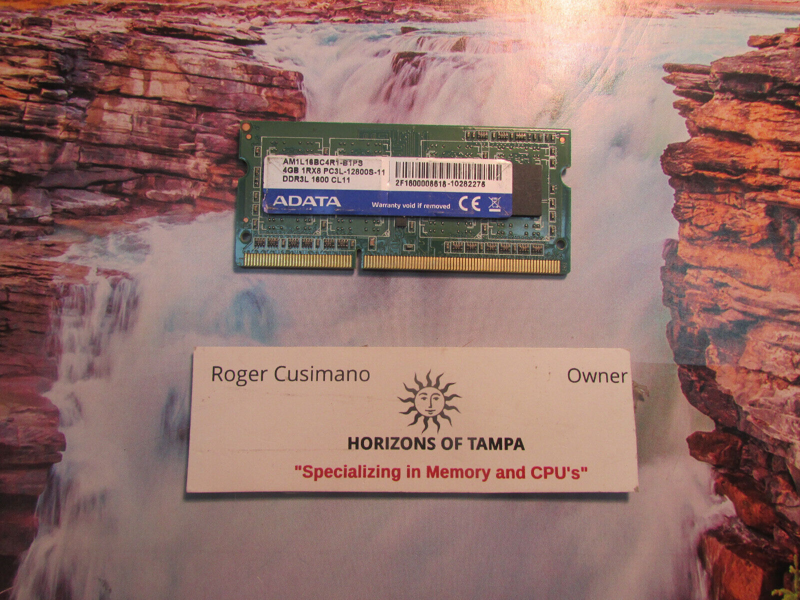 ADATA 4GB x1 DDR3 1600mhz 1.35v AM1L16BC4R1-B1PS SODIMM RAM - SINGLE