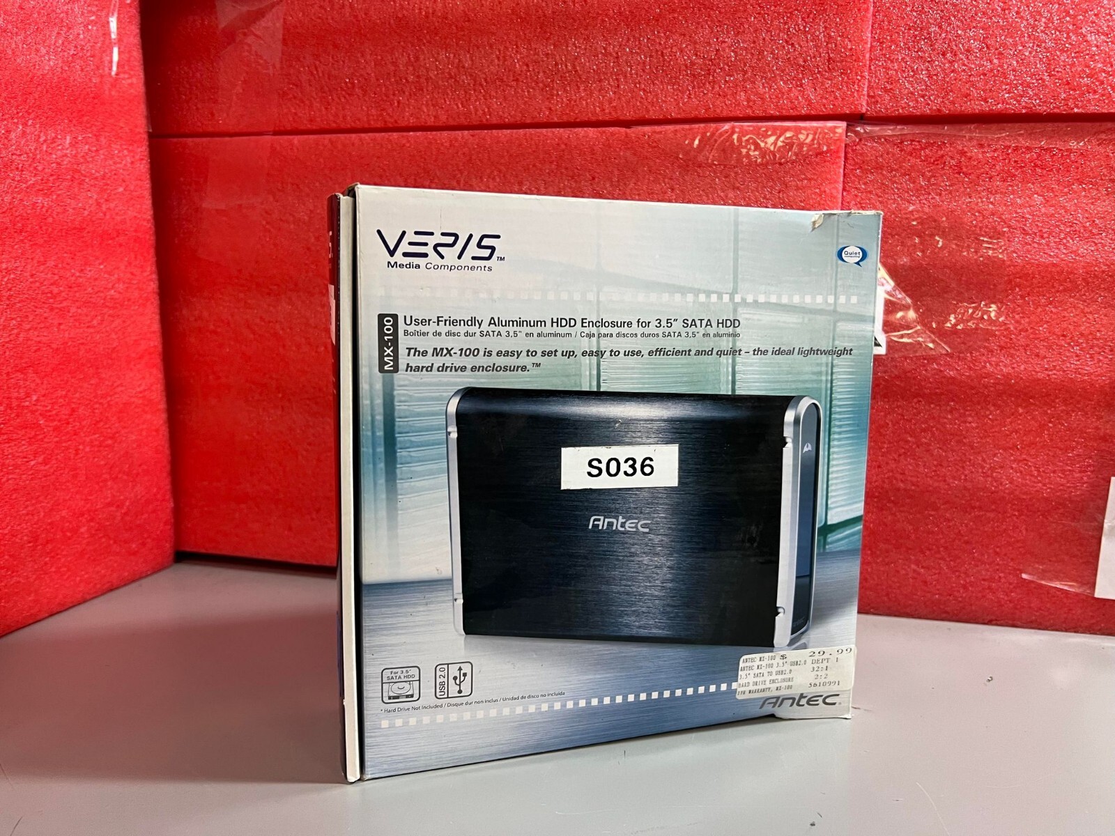 Antec Components MX-100 3.5-Inch USB Aluminum Enclosure