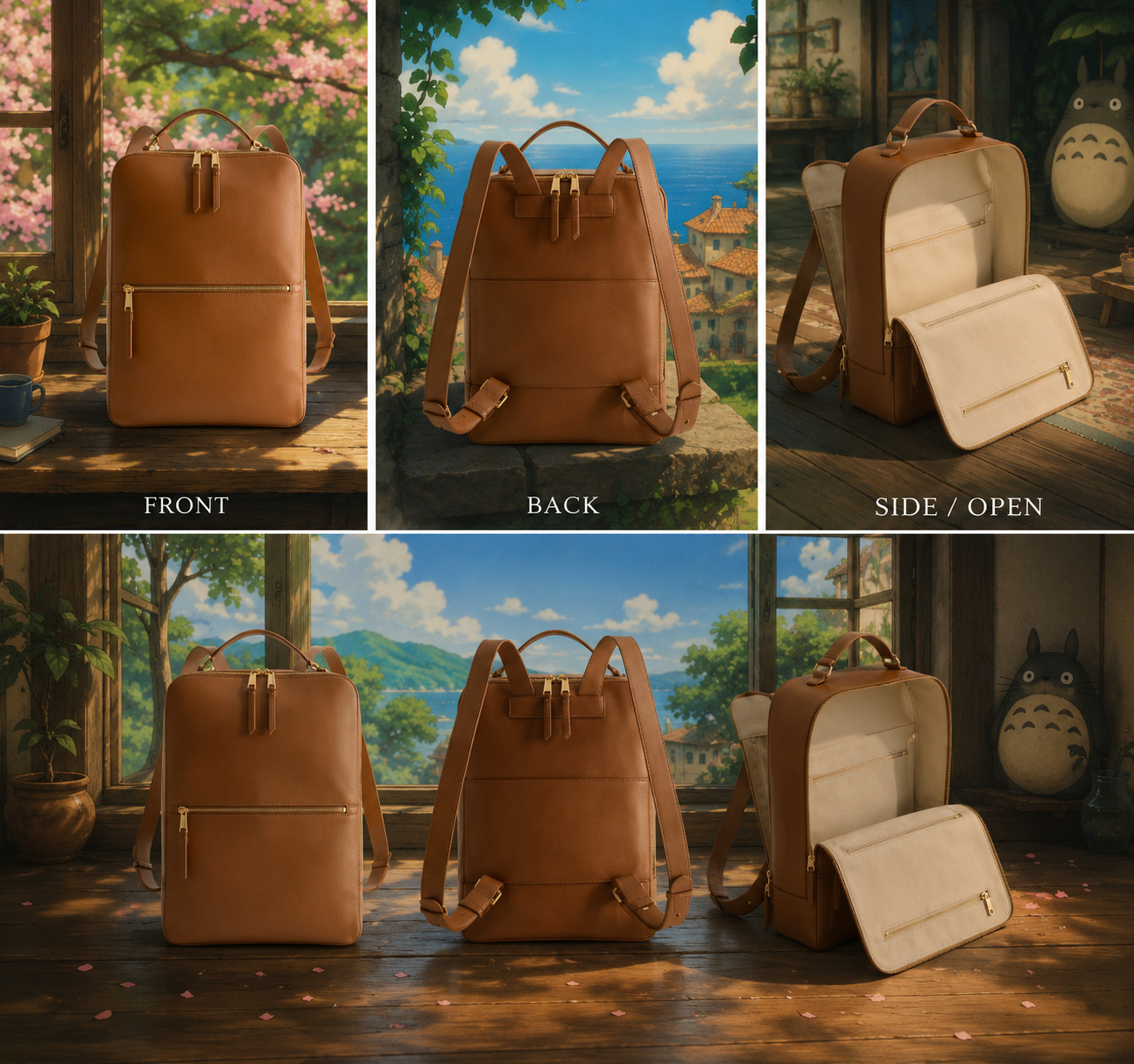 NEW  Quince Marlow Laptop Backpack Color - Cognac