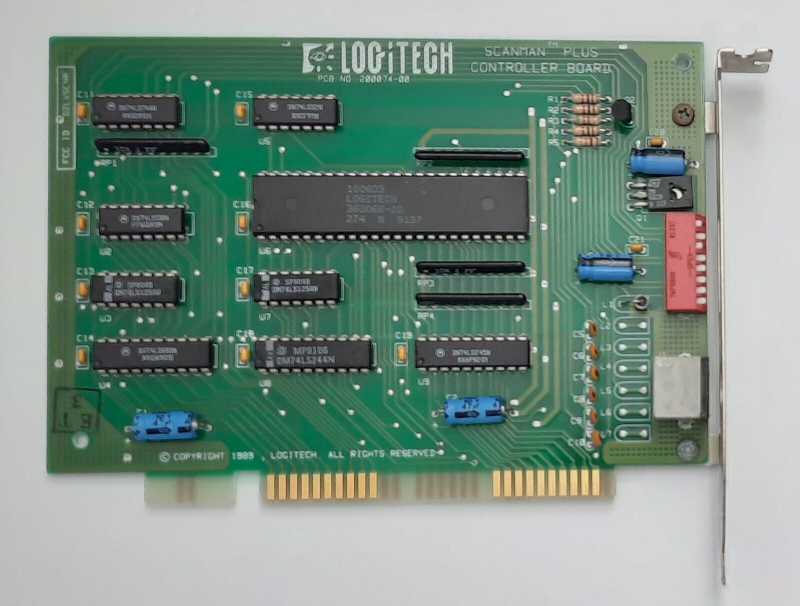 Logitech Scanman Plus ISA Controller Board (Retro, 1989)