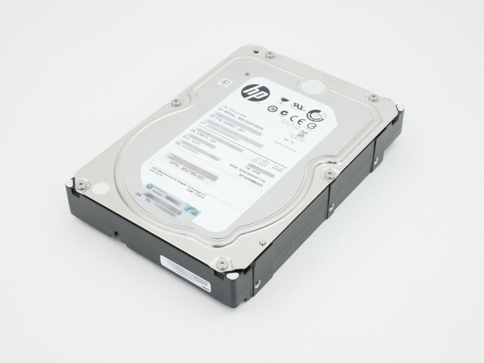 HP Seagate 1TB 7.2K RPM SAS 3.5" 695507-001 9ZM273-035 ST1000NM0023 653947-001