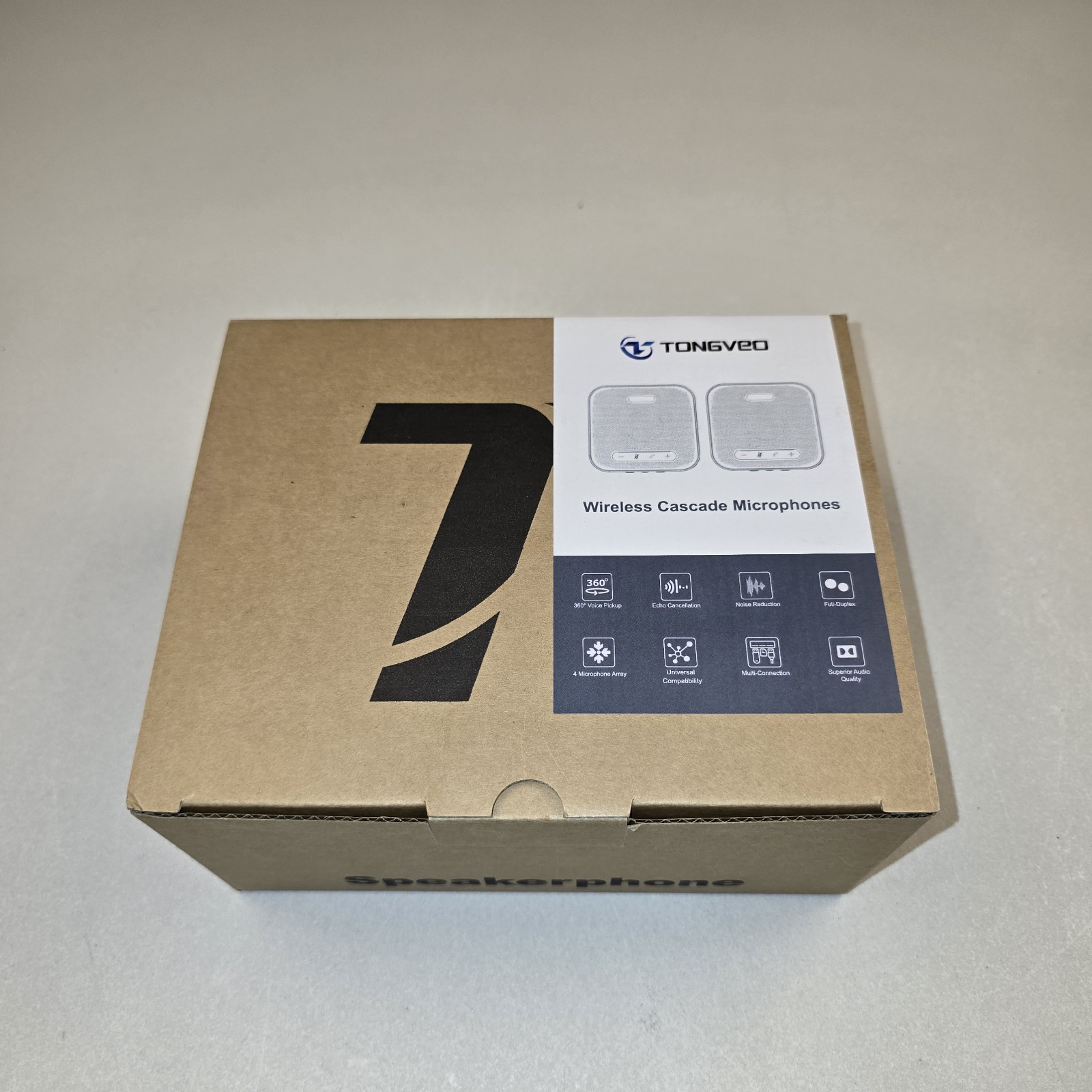 Tongveo Conference Speakers (2) with Microphone, Noise Cancelling USB/Wireless