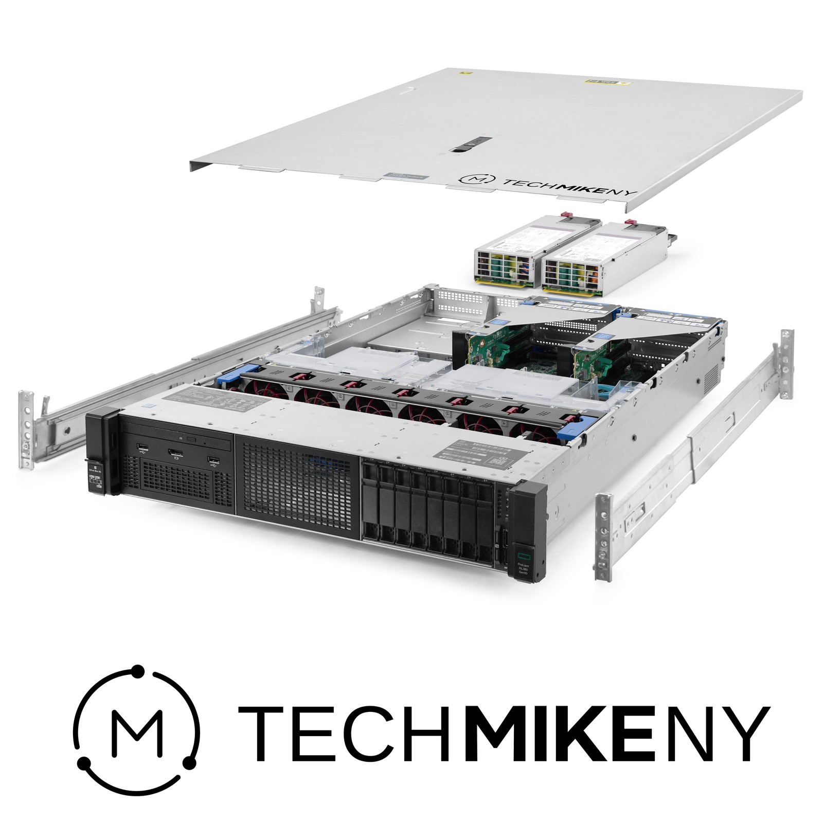 HPE ProLiant DL385 G10 Server 2.10Ghz 32-Core 32GB RAM + 240GB SATA SSDs + Rails