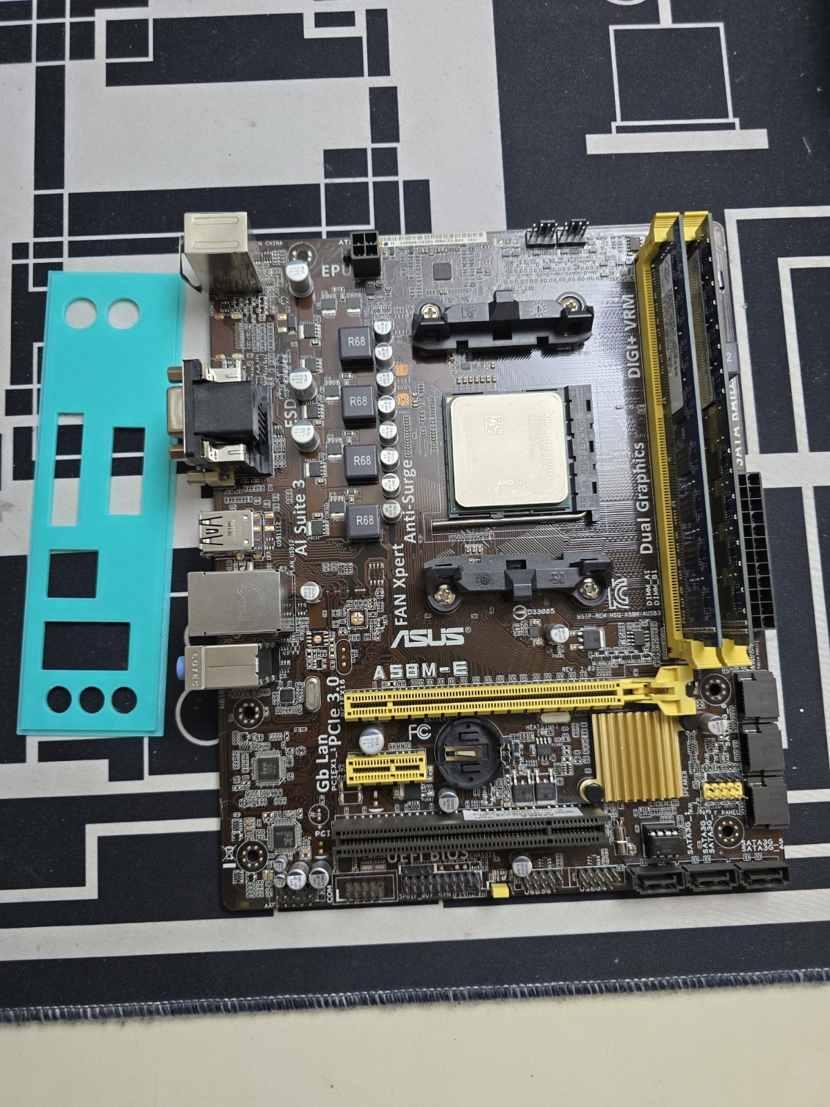 A58m-e & A6-5400k Cpu & 2x 2gb Ddr3 Ram Motherboard Cpu Combo Fm2+