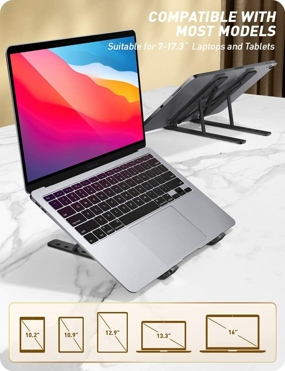MacBook Stand Adjustable Angle i-BLASON COSMO Portable Holder Cool Air Flow