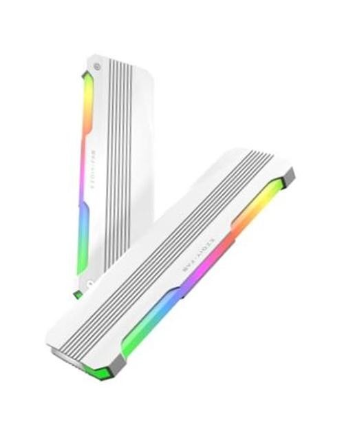 RH01 ARGB RAM Heatsink, DDR4/DDR5 Memory Cooler-Pack, White | 5V 2 White 2Pack
