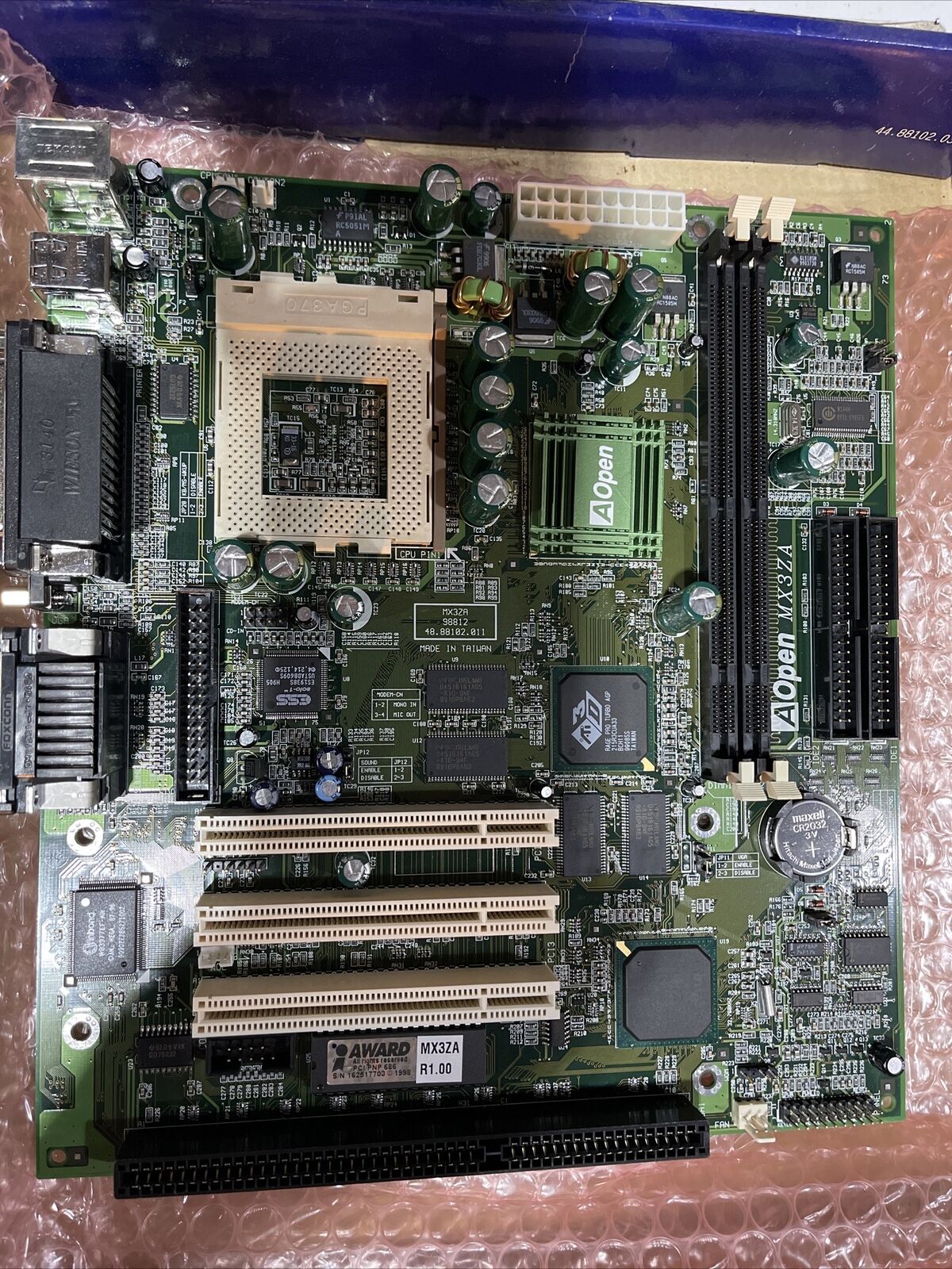 AOPEN MX3ZA Motherboard SDRAM PCI AGP mATX (NOS)