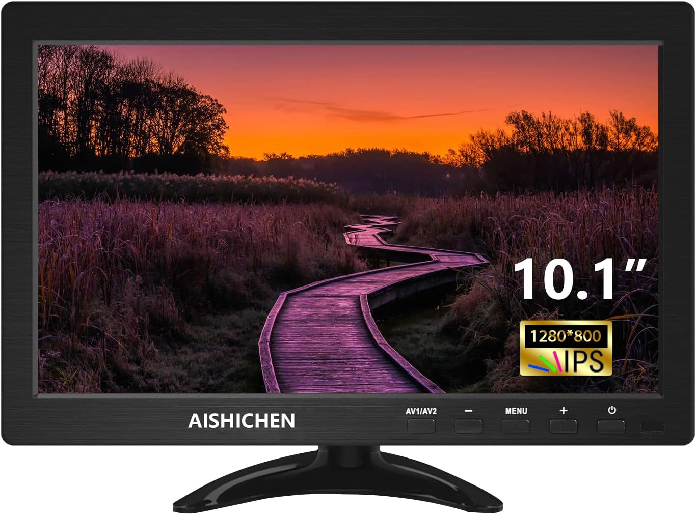 10.1 Inch Small Monitor, Raspberry Pi Monitor Built-In Speakers, Mini Monitor 12