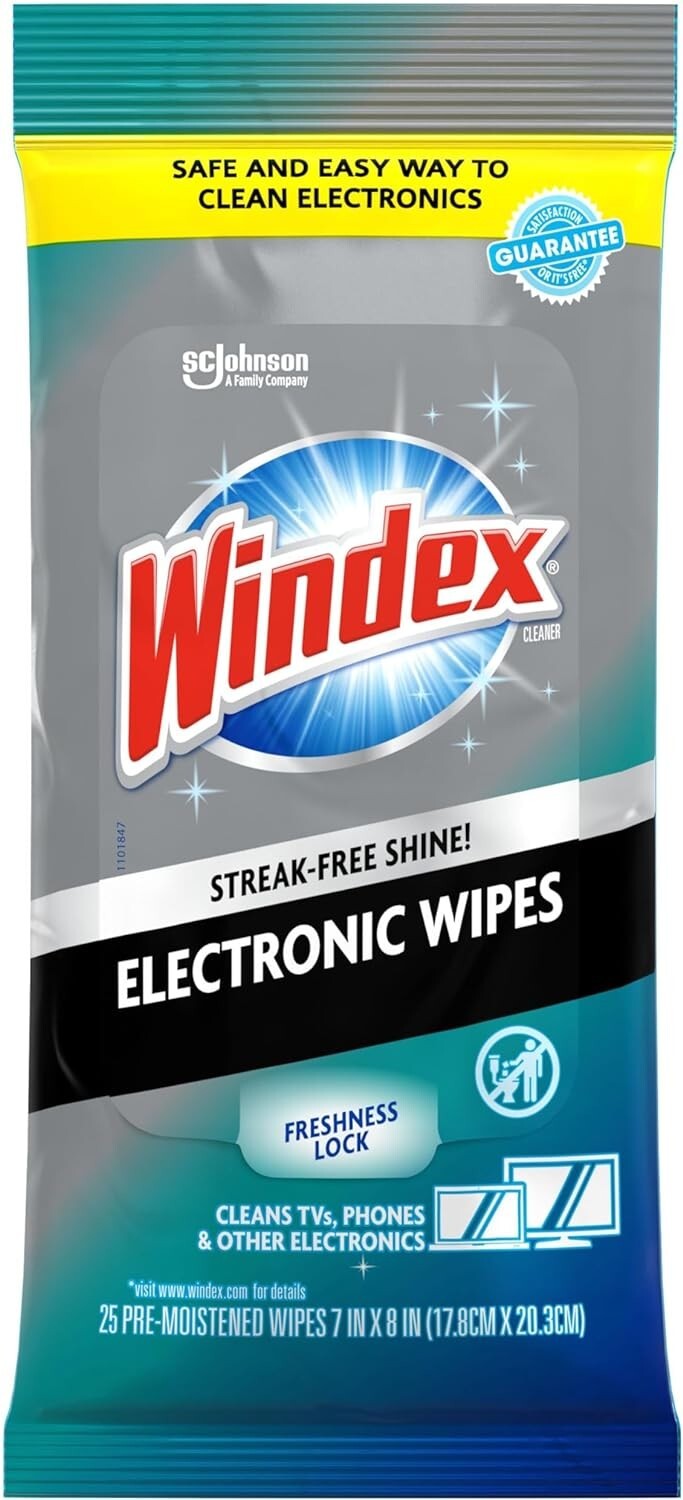 Windex Electronic Cleaning Wipes 3pack (25 wipes per pack)