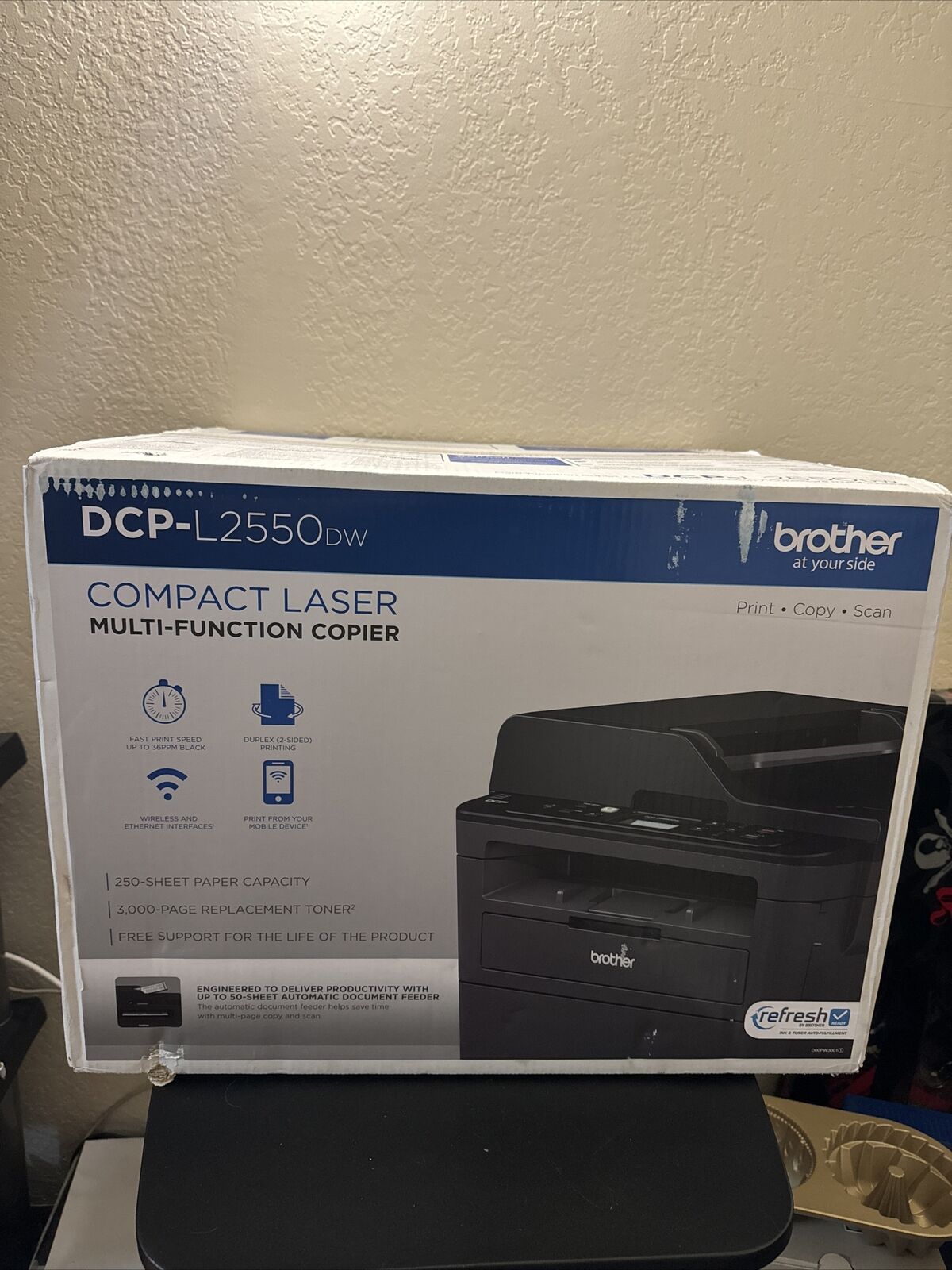 Brother DCP-L2550DW Monochrome Laser All-In-One Duplex Printer Wireless Network