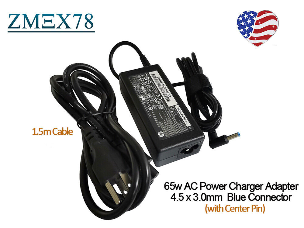 for HP 15t-bs000 Series 65W AC Charger Adapter Power Supply Cord