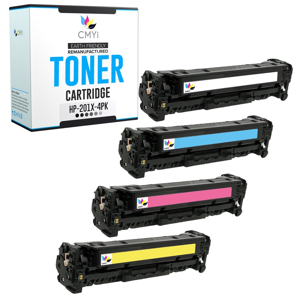 CMYi 4-Pack Replacement 201X Toner Combo Pack for HP Color LaserJet Pro M252dw