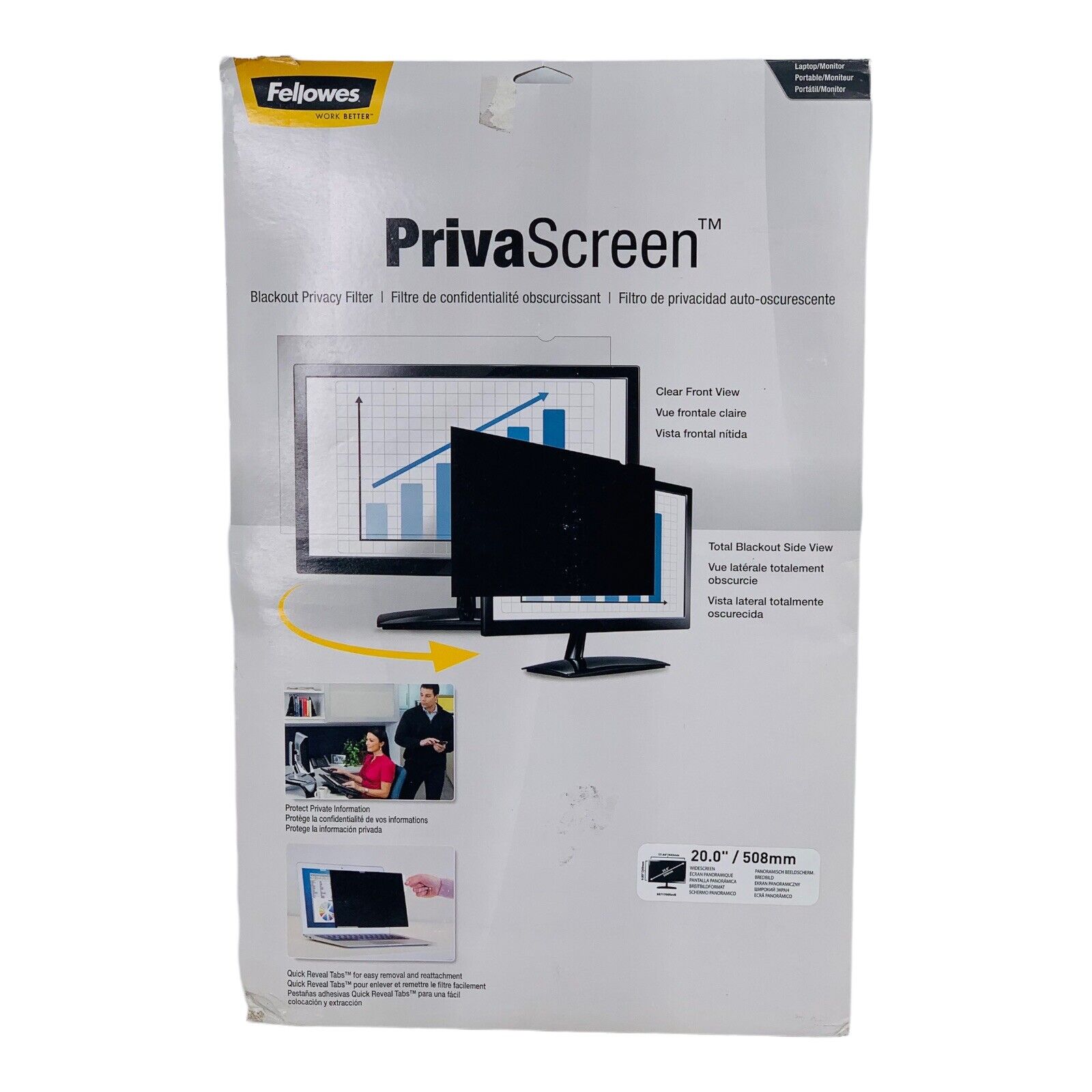 Fellowes PrivaScreen Blackout Privacy Filter for 20\