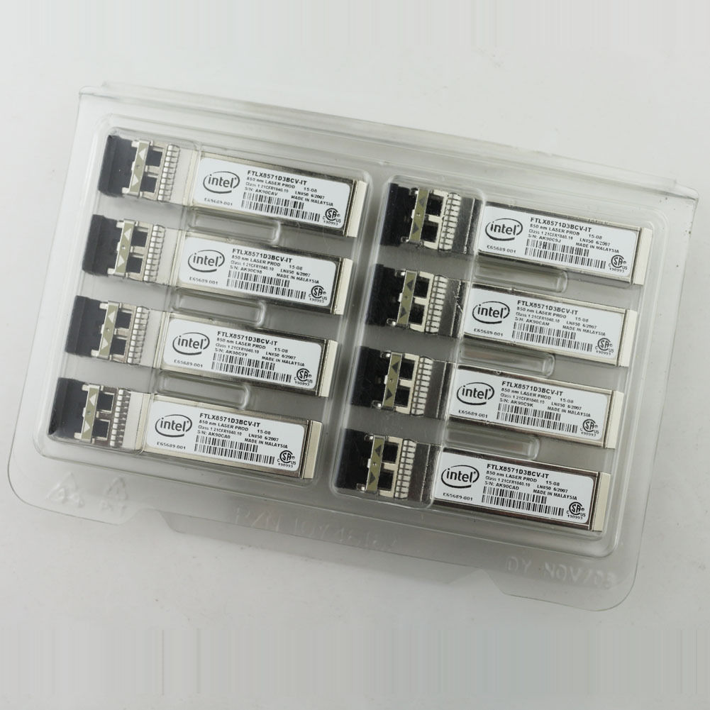 10pcs Intel FTLX8571D3BCV-IT E10GSFPSR 10G SFP+SR For X520-DA2/X710-DA2/X710-DA4