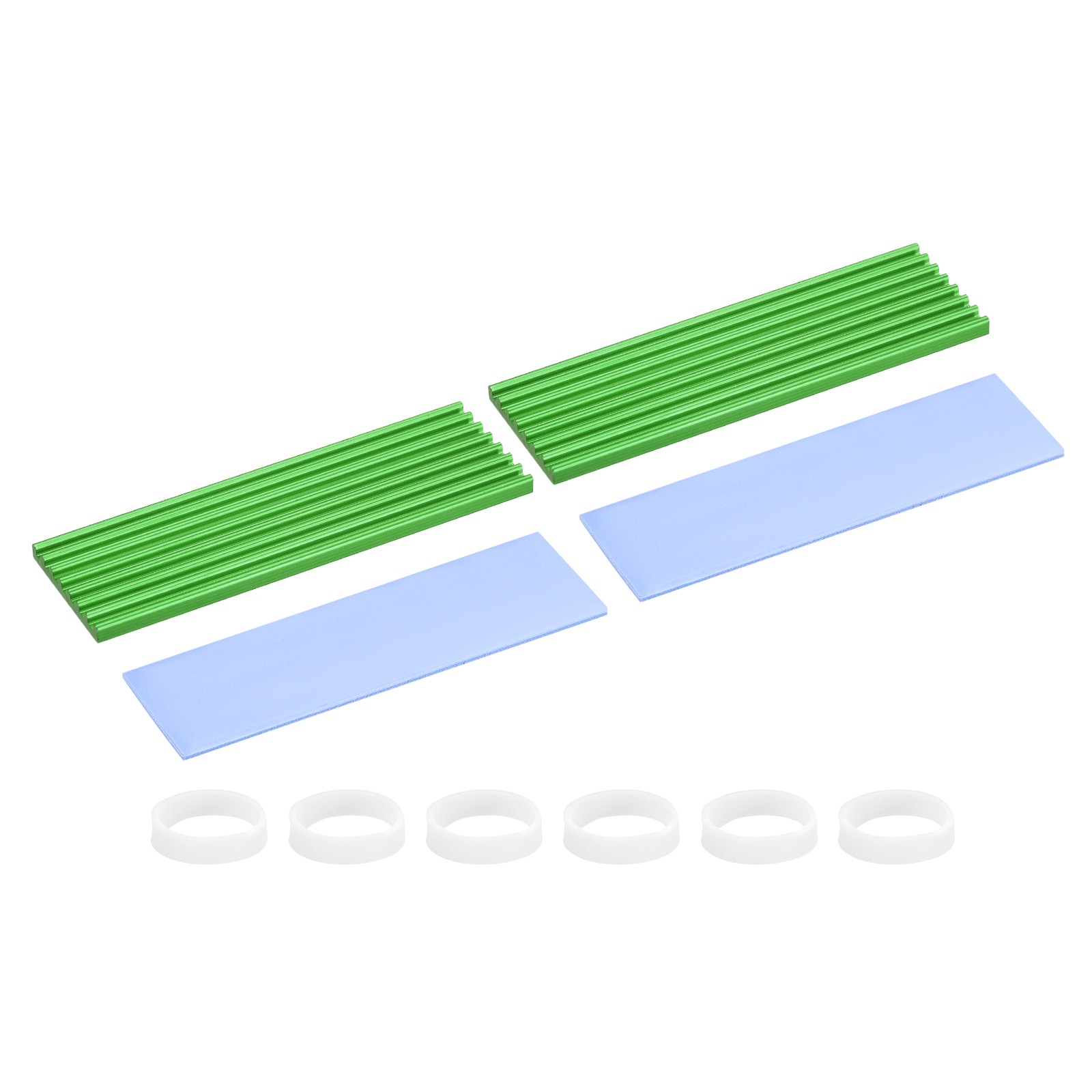 2 Set M.2 2280 Nvme SSD Heatsink 70x22x3mm Radiator Cooler Heat Sink Green