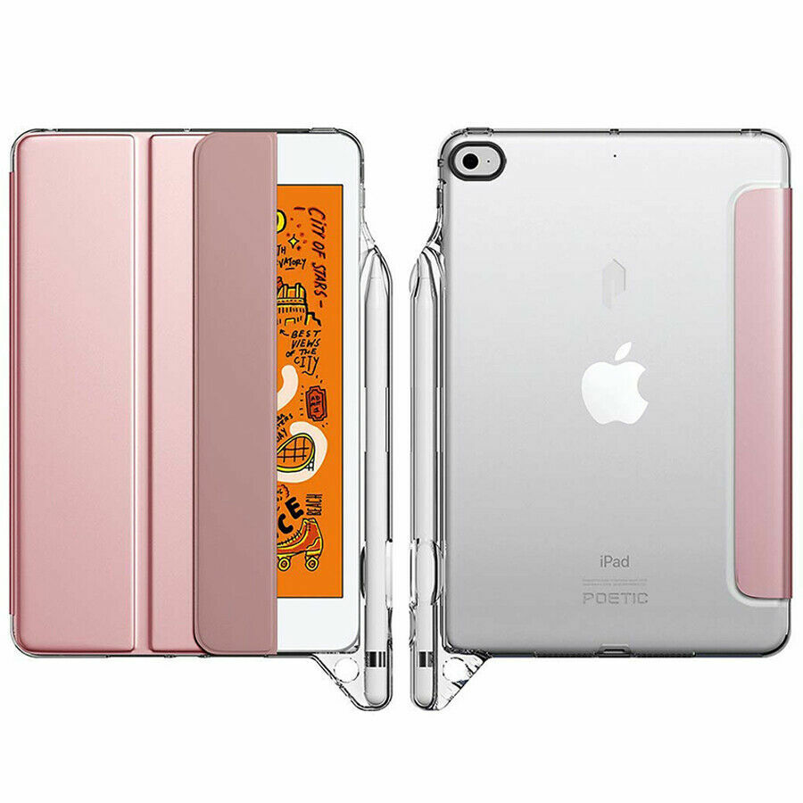 Poetic For Apple iPad Mini 5 Smart Case Soft Leather Stand Cover Rose Gold