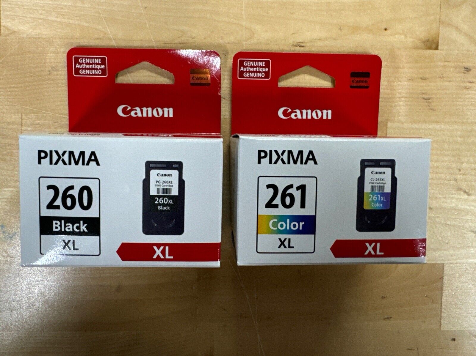 NEW - Canon PG-260XL Black & CL-261XL Color Ink 260XL 261XL