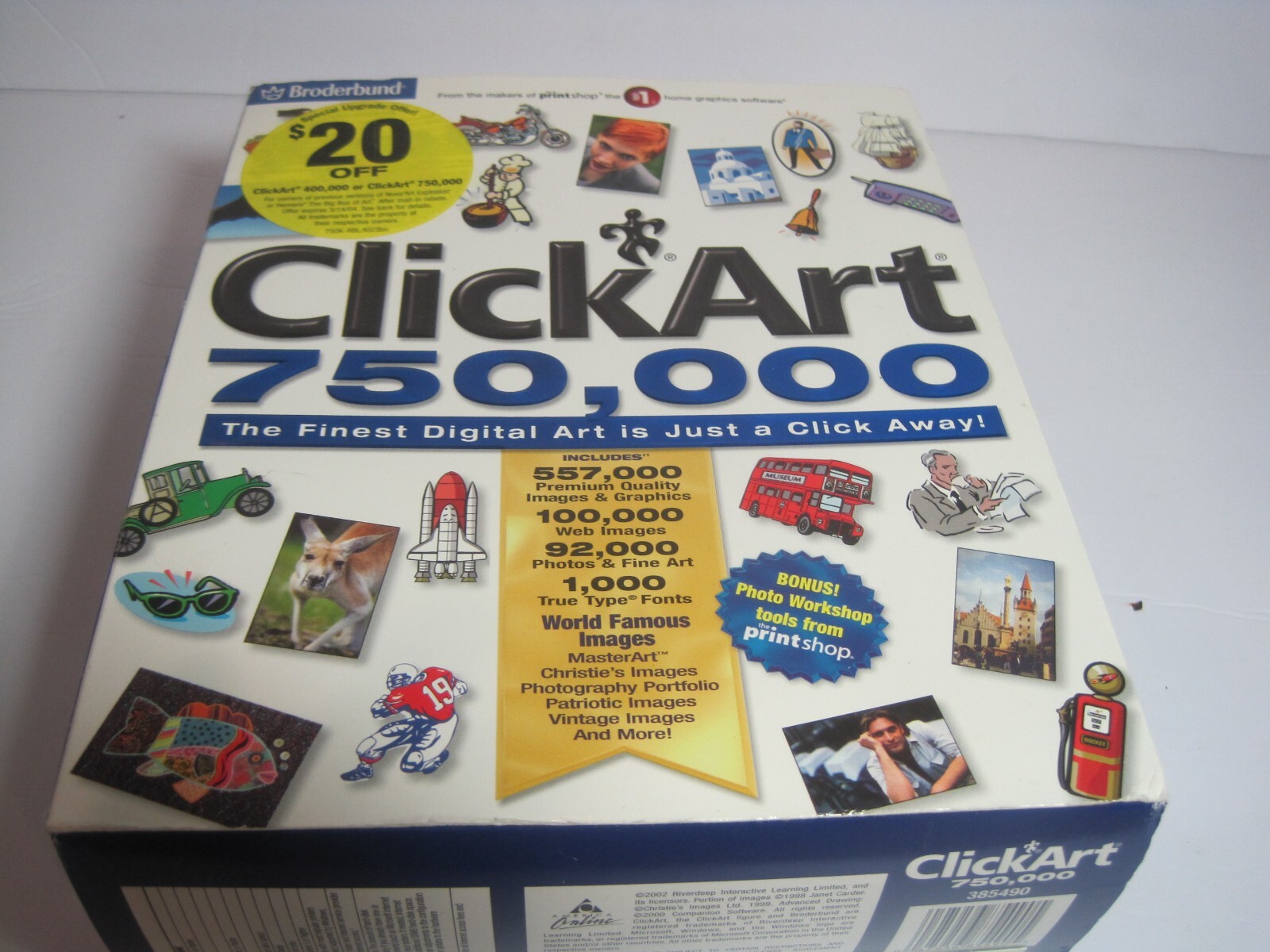 Click Art 750,000 PC CD-ROM ClickArt Digital Images Graphics, big box