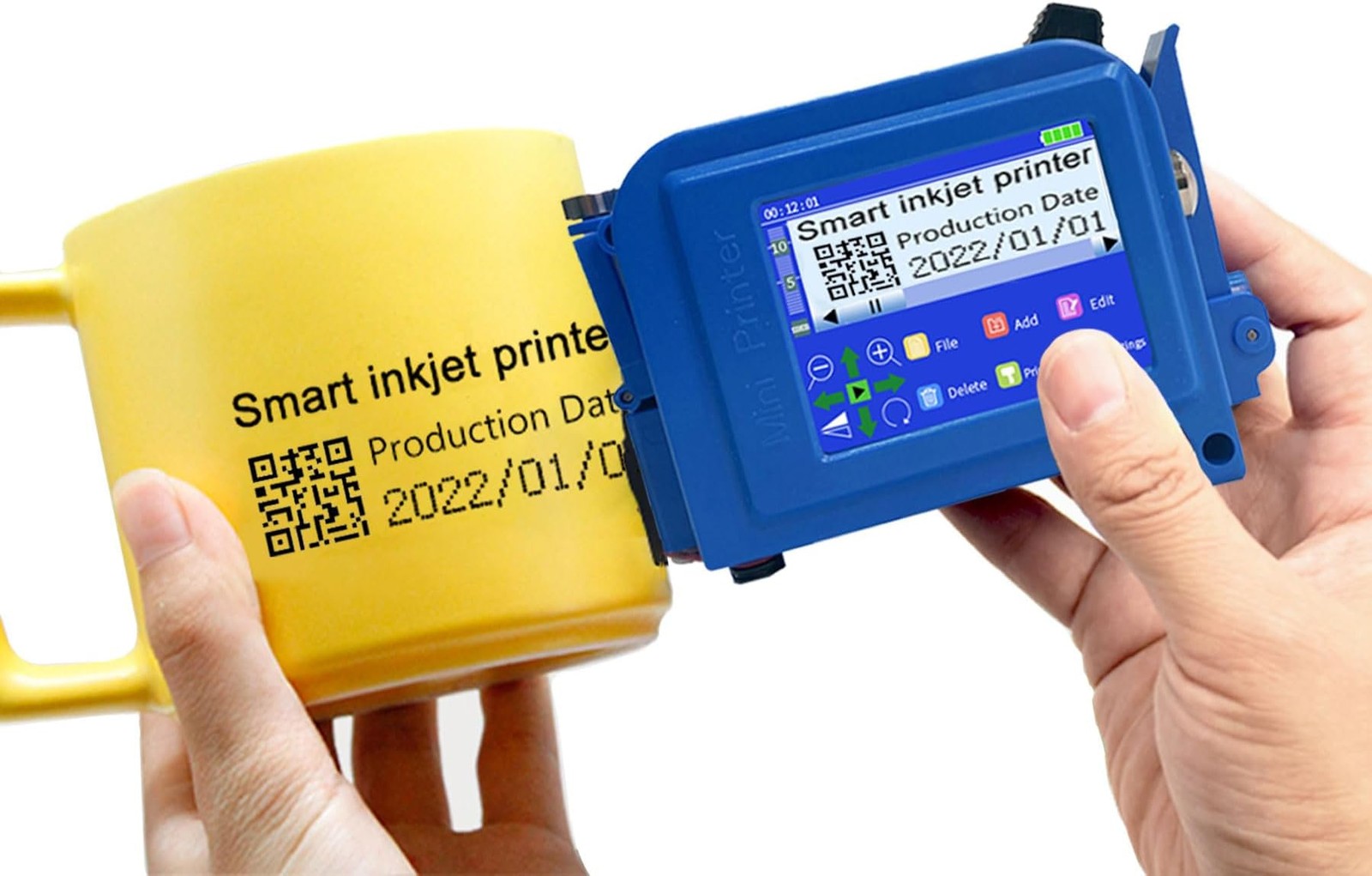 Phezer Upgraded Mini Inkjet Printer for Flat and Curved Surface PC11 Plus, 25...