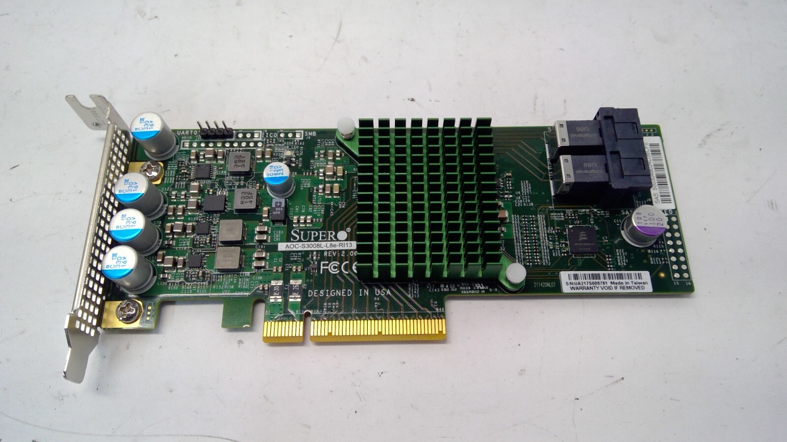 Supermicro AOC-S3008L-L8e-RI13 12Gb/s 8-Ports SAS Host Bus Adapter Low Profile